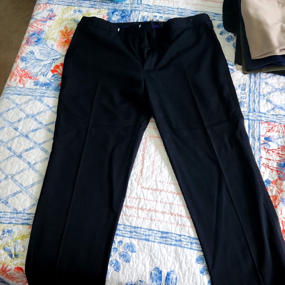 Black Ralph Lauren Purple Label Dress/Tuxedo Pants 100% Wool